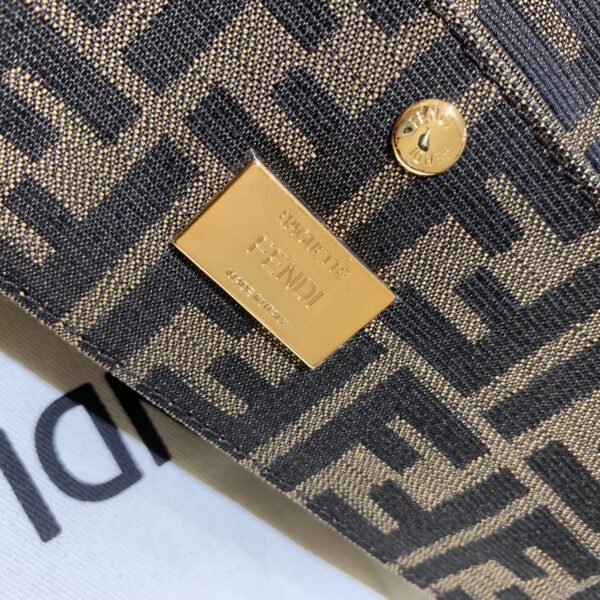 1:1 Replica Fendi Baguette Jacquard Fabric Interlace For Women, Women's Bags 10.2in/26cm FF 8BR600