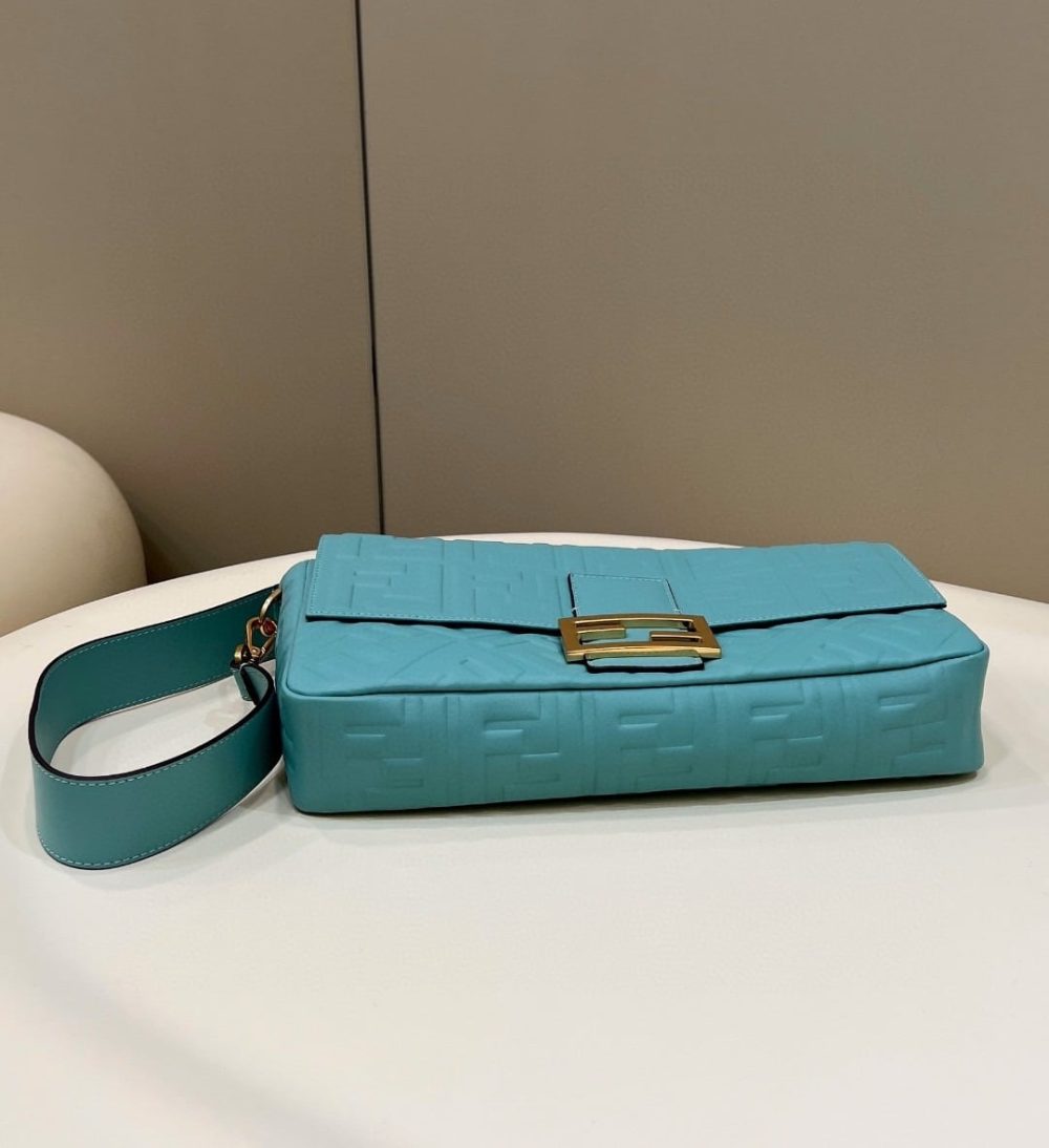 1:1 Replica Fendi Baguette Medium Mint Green Bag For Woman 27cm/10.5in 8BR600A72VF1IV6 - Image 2