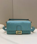 1:1 Replica Fendi Baguette Medium Mint Green Bag For Woman 27cm/10.5in 8BR600A72VF1IV6