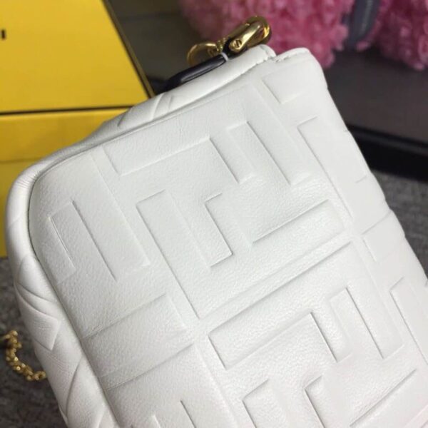 1:1 Replica Fendi Baguette Nappa White For Women, Women's Handbags, Shoulder And Crossbody Bags 7.4in/19cm FF 8BS017A72VF15AO
