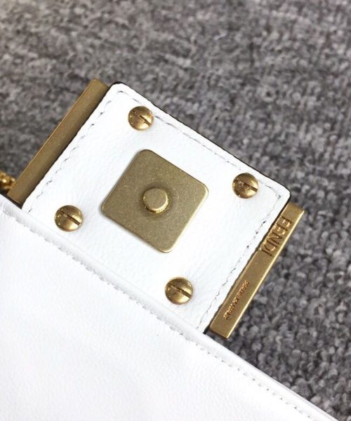 1:1 Replica Fendi Baguette Nappa White For Women, Women's Handbags, Shoulder And Crossbody Bags 7.4in/19cm FF 8BS017A72VF15AO