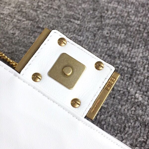 1:1 Replica Fendi Baguette Nappa White For Women, Women's Handbags, Shoulder And Crossbody Bags 7.4in/19cm FF 8BS017A72VF15AO
