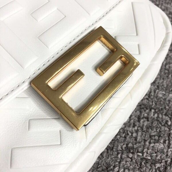1:1 Replica Fendi Baguette Nappa White For Women, Women's Handbags, Shoulder And Crossbody Bags 7.4in/19cm FF 8BS017A72VF15AO