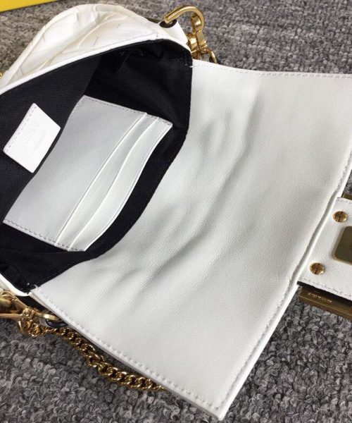1:1 Replica Fendi Baguette Nappa White For Women, Women's Handbags, Shoulder And Crossbody Bags 7.4in/19cm FF 8BS017A72VF15AO