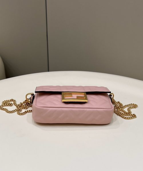 1:1 Replica Fendi Baguette Pink For Women, Women's Handbags, Shoulder And Crossbody Bags 7.5in/19cm FF 8BS017