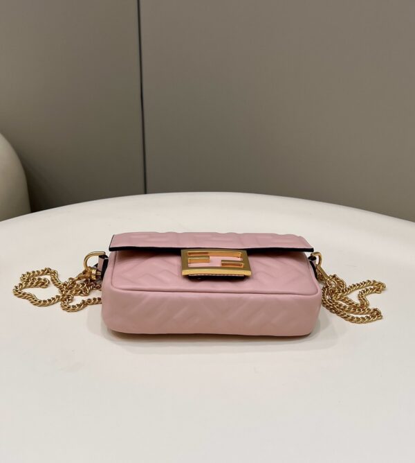 1:1 Replica Fendi Baguette Pink For Women, Women's Handbags, Shoulder And Crossbody Bags 7.5in/19cm FF 8BS017