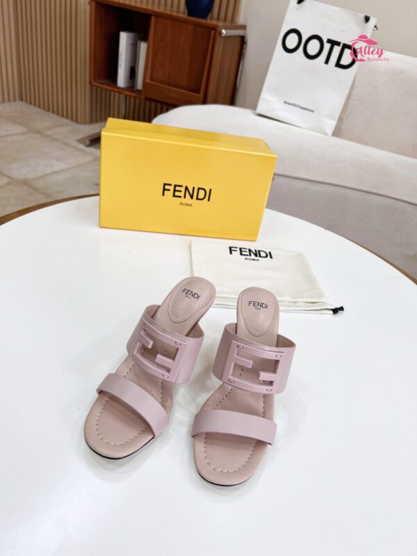 Fendi Baguette Pink Heels For Women