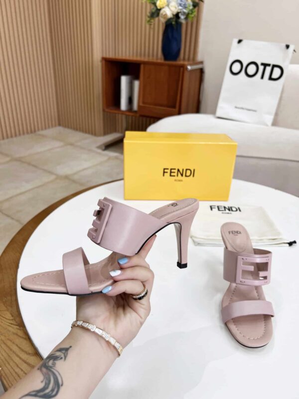Fendi Baguette Pink Heels For Women