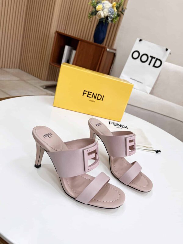 Fendi Baguette Pink Heels For Women