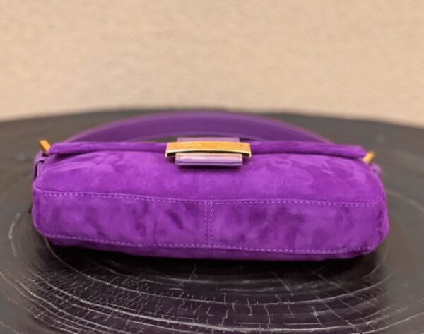 1:1 Replica Fendi Baguette Purple Bag For Woman 25cm/9.5in