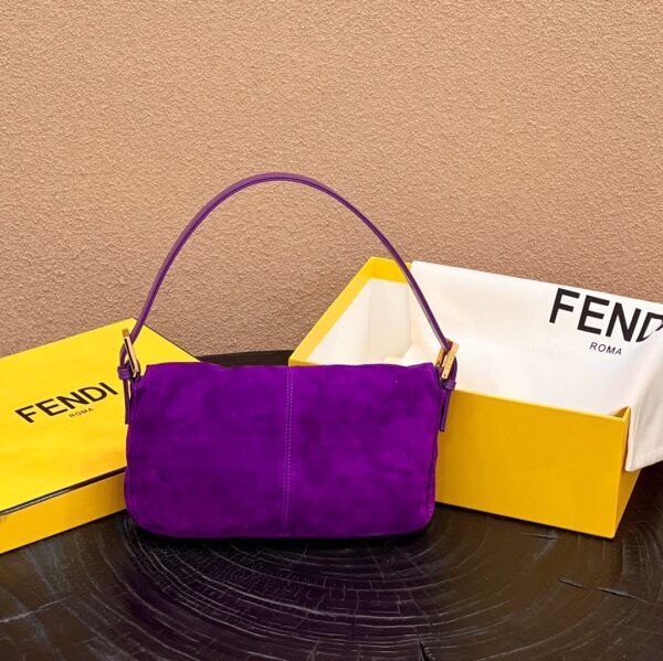 1:1 Replica Fendi Baguette Purple Bag For Woman 25cm/9.5in