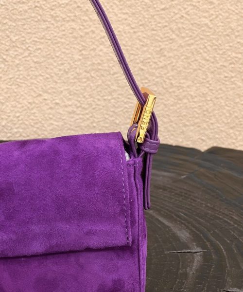 1:1 Replica Fendi Baguette Purple Bag For Woman 25cm/9.5in