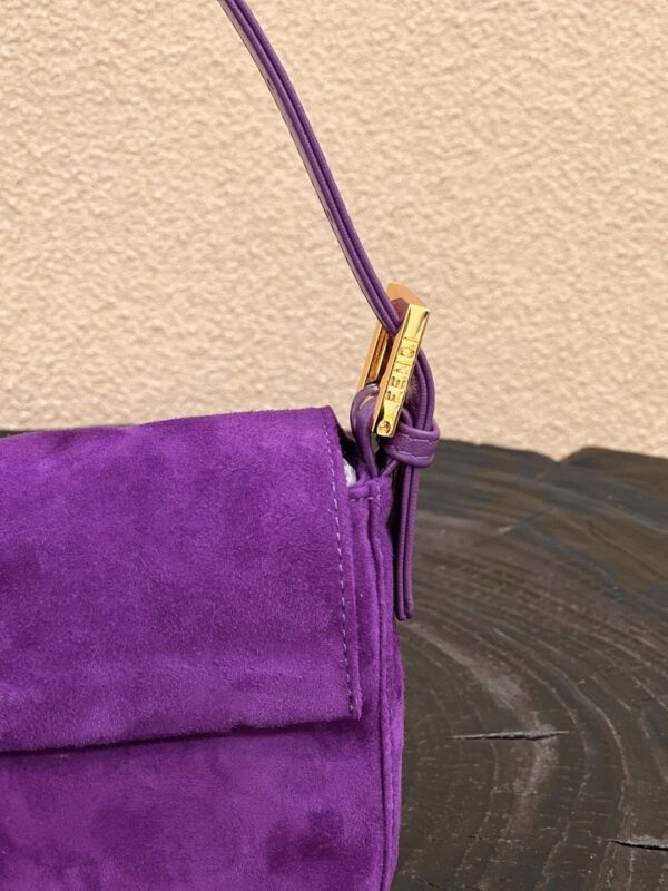 1:1 Replica Fendi Baguette Purple Bag For Woman 25cm/9.5in