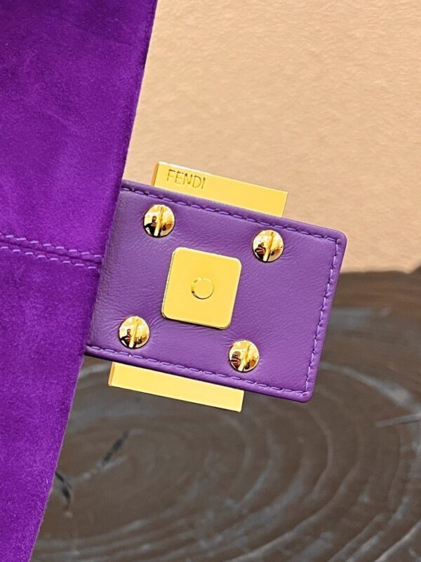 1:1 Replica Fendi Baguette Purple Bag For Woman 25cm/9.5in