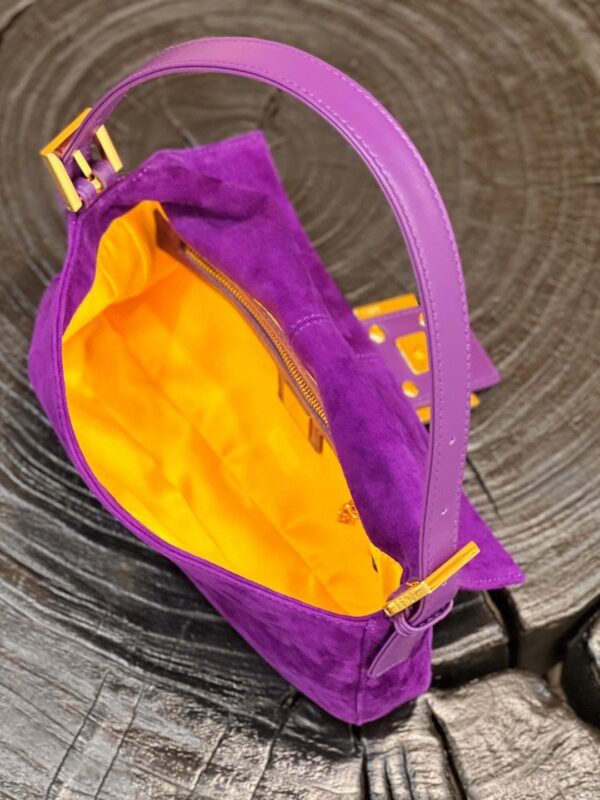 1:1 Replica Fendi Baguette Purple Bag For Woman 25cm/9.5in