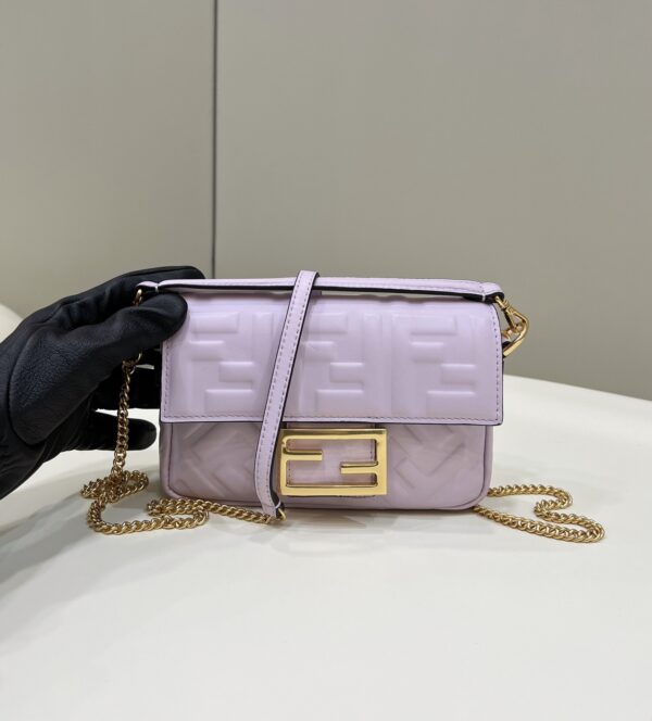 1:1 Replica Fendi Baguette Purple For Women, Women's Handbags, Shoulder And Crossbody Bags 7.5in/19cm FF 8BS017