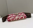 1:1 Replica Fendi Baguette Red raffia back with crocheted FF Bag For Woman 15cm/6in