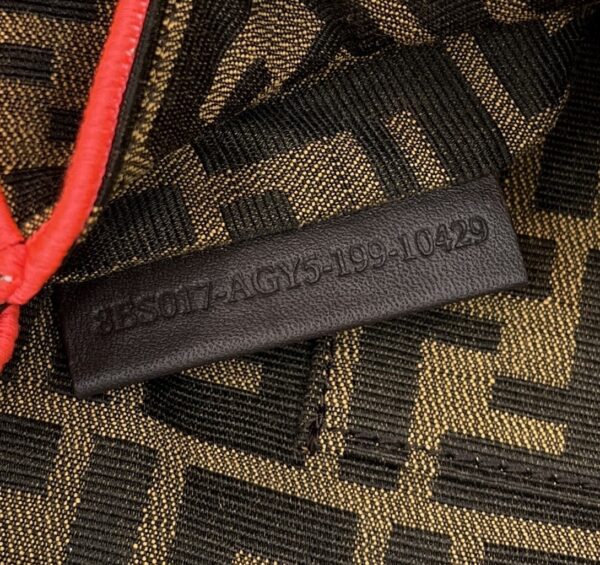 1:1 Replica Fendi Baguette Small Brown Fabric Orange Border Bag For Woman 18cm/7in
