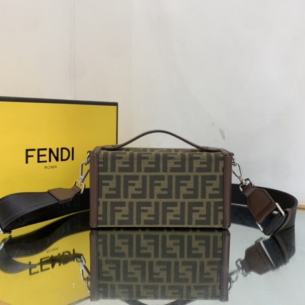 1:1 Replica Fendi Baguette Soft Trunk Mini Dark Brown Bag For Woman 10cm/4in