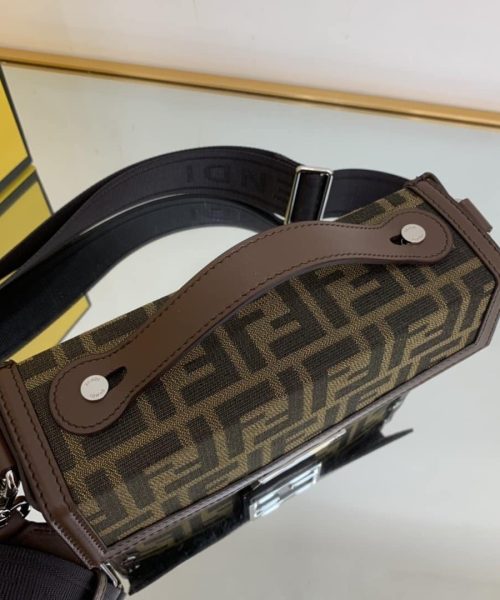 1:1 Replica Fendi Baguette Soft Trunk Mini Dark Brown Bag For Woman 10cm/4in
