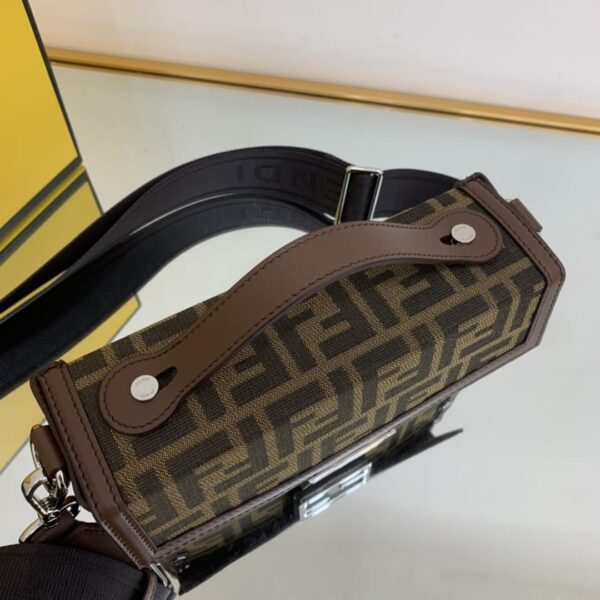 1:1 Replica Fendi Baguette Soft Trunk Mini Dark Brown Bag For Woman 10cm/4in