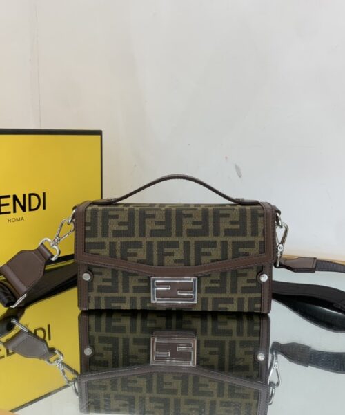 1:1 Replica Fendi Baguette Soft Trunk Mini Dark Brown Bag For Woman 10cm/4in
