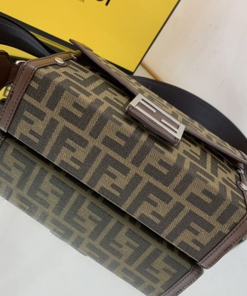 1:1 Replica Fendi Baguette Soft Trunk Mini Dark Brown Bag For Woman 10cm/4in