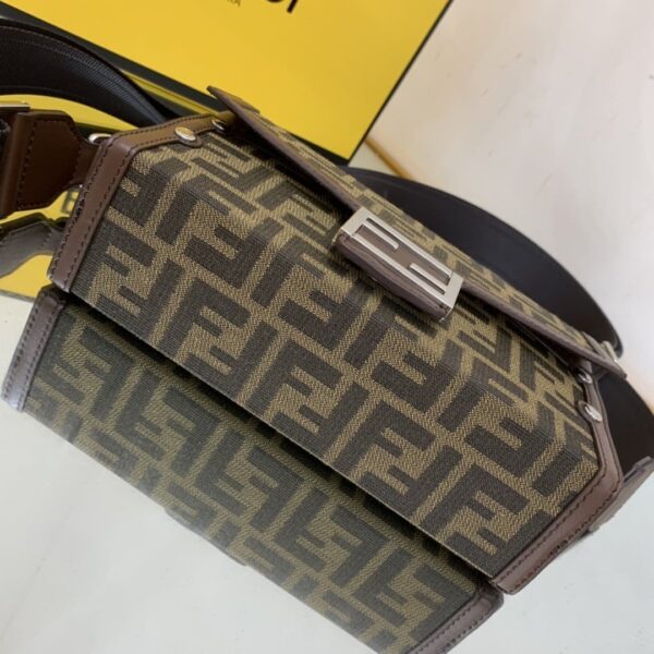 1:1 Replica Fendi Baguette Soft Trunk Mini Dark Brown Bag For Woman 10cm/4in