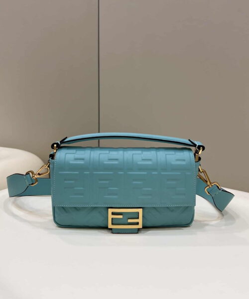 1:1 Replica Fendi Baguette Teal For Women, Women's Handbags, Shoulder And Crossbody Bags 10.6in/27cm FF 8BR600