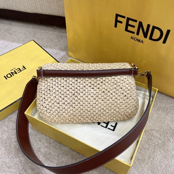 1:1 Replica Fendi Baguette Woven Straw Red For Women, Women's Handbags, Shoulder And Crossbody Bags 10.2in/26cm FF