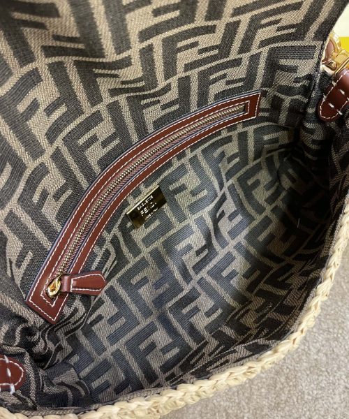 1:1 Replica Fendi Baguette Woven Straw Red For Women, Women's Handbags, Shoulder And Crossbody Bags 10.2in/26cm FF