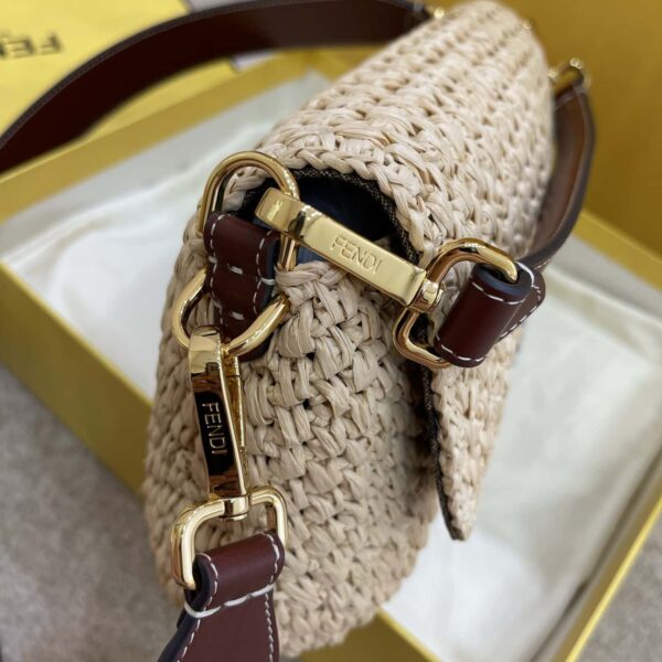 1:1 Replica Fendi Baguette Woven Straw Red For Women, Women's Handbags, Shoulder And Crossbody Bags 10.2in/26cm FF