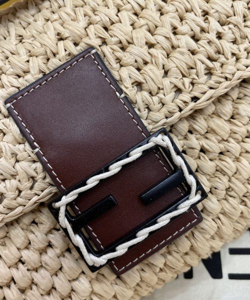 1:1 Replica Fendi Baguette Woven Straw Red For Women, Women's Handbags, Shoulder And Crossbody Bags 10.2in/26cm FF