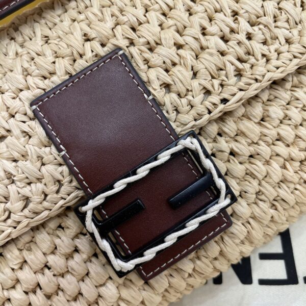 1:1 Replica Fendi Baguette Woven Straw Red For Women, Women's Handbags, Shoulder And Crossbody Bags 10.2in/26cm FF