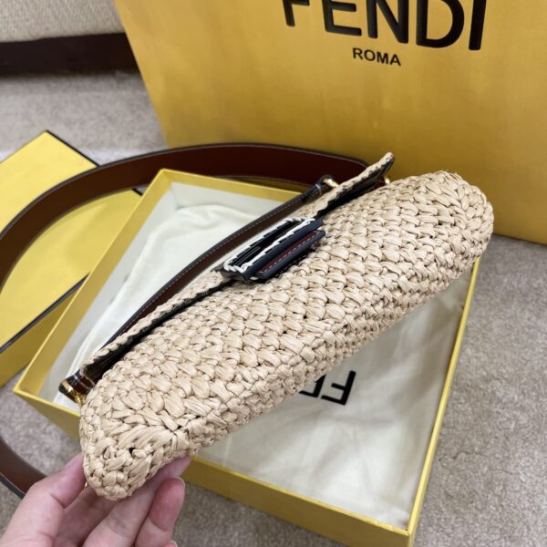 1:1 Replica Fendi Baguette Woven Straw Red For Women, Women's Handbags, Shoulder And Crossbody Bags 10.2in/26cm FF