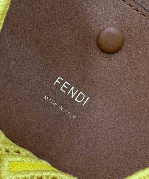 1:1 Replica Fendi Baguette Yellow with Embroidery Medium Bag For Woman 28cm/11in