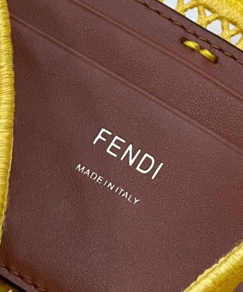 1:1 Replica Fendi Baguette Yellow with Embroidery Small Bag For Woman 21cm/8in