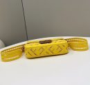 1:1 Replica Fendi Baguette Yellow with Embroidery Small Bag For Woman 21cm/8in