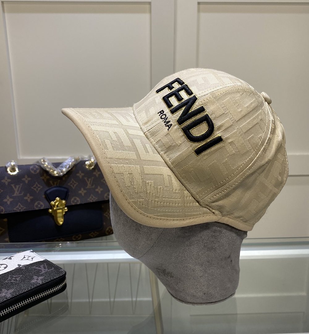 Fendi Baseball Cap Beige Fendi Cap