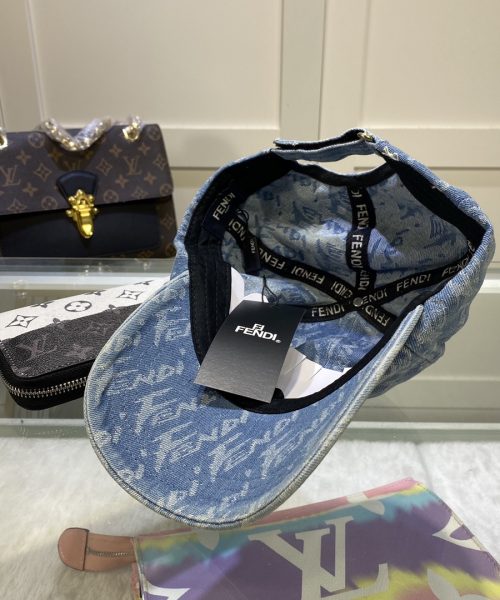 Fendi Baseball Cap Blue Fendi Cap