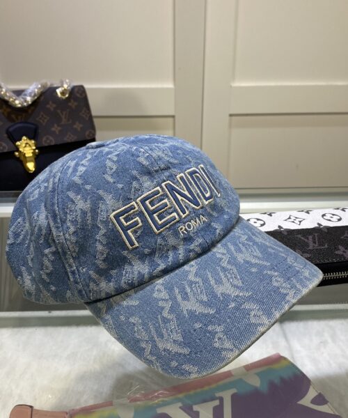 Fendi Baseball Cap Blue Fendi Cap
