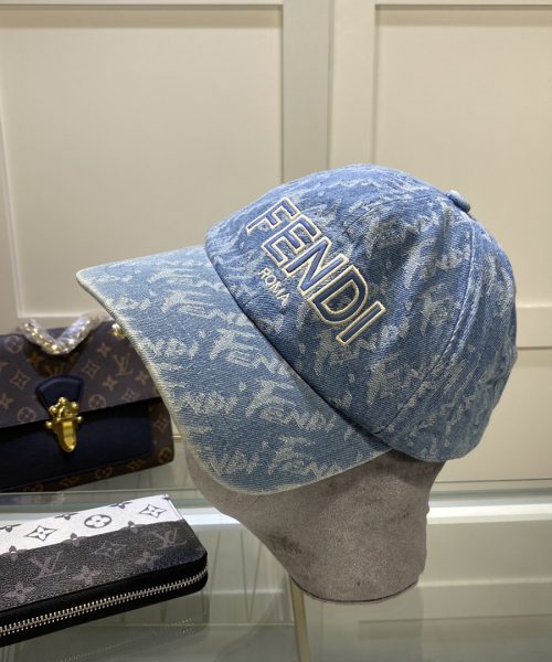 Fendi Baseball Cap Blue Fendi Cap