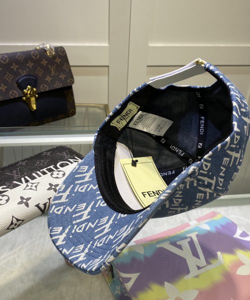 Fendi Baseball Cap Blue Fendi Cap