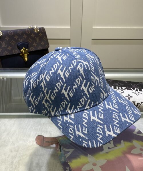 Fendi Baseball Cap Blue Fendi Cap