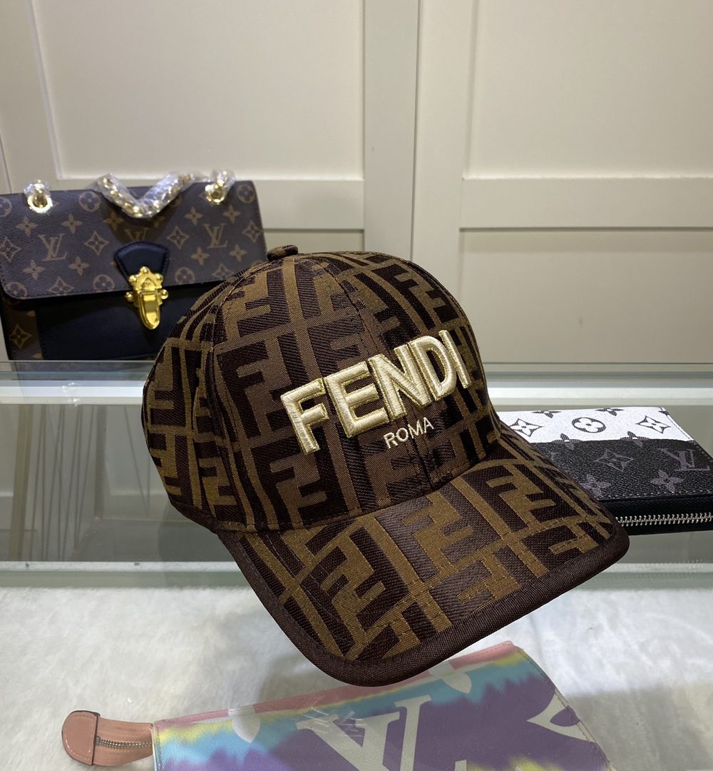 Fendi Baseball Cap Brown Fendi Cap