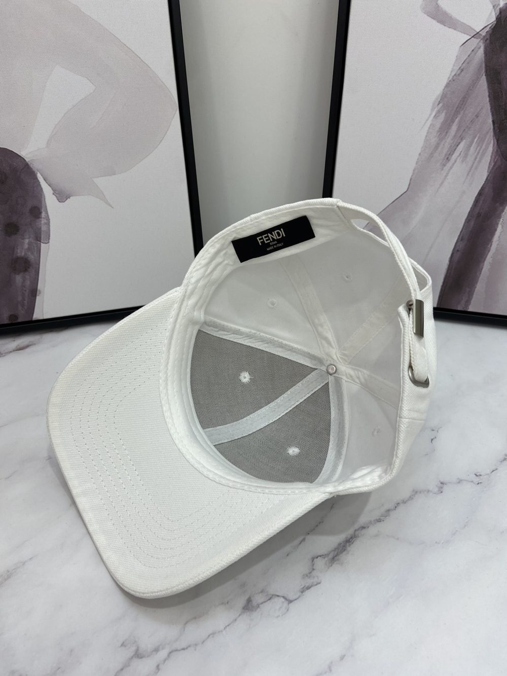 Fendi Baseball Cap White Fendi Cap - Image 2