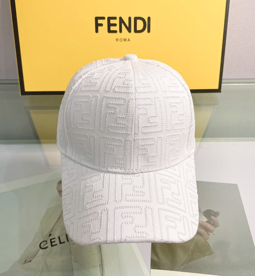 Fendi Baseball Cap White Fendi Cap