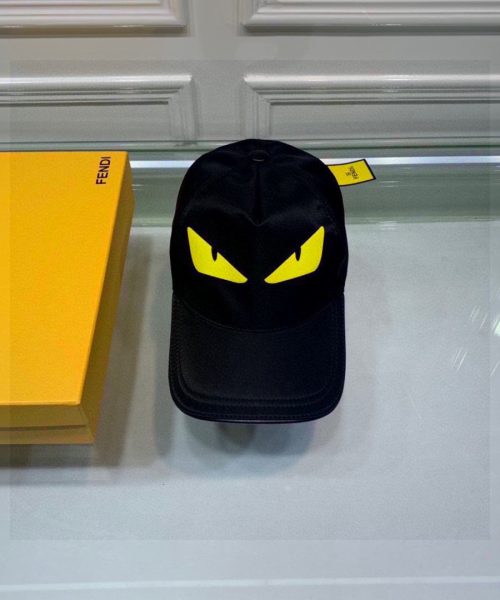 Fendi Baseball Eye Cap Black Fendi Cap