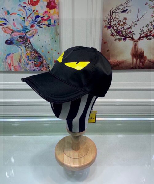 Fendi Baseball Eye Cap Black Fendi Cap