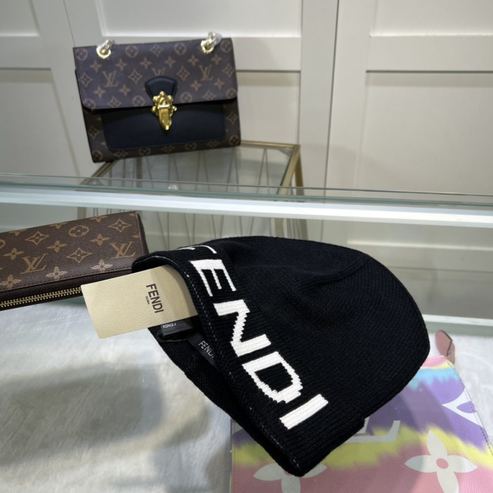 Fendi Beanie In Black - Image 3